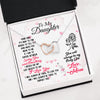 To My Daughter You Will Always Be My Baby Girl Love Mom Interlocking Heart Necklace - Love Family & Home