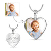 Personalized Heart Photo Necklace - Love Family & Home