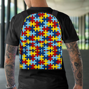 Autism Awareness Backpack Autism Puzzle Pattern Design - Love Family & Home