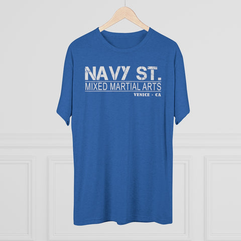 Image of Navy St. T-Shirt Vintage Design Next Level 6010 Men's Tri-Blend Crew Tee