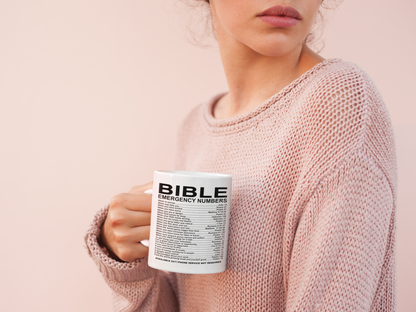 Bible Emergency Numbers Coffee Mug, Bible Mug, Church Gift