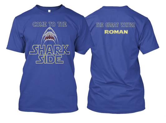 The Great Whites Team Shirt Shark Side T-Shirt Royal Standard T