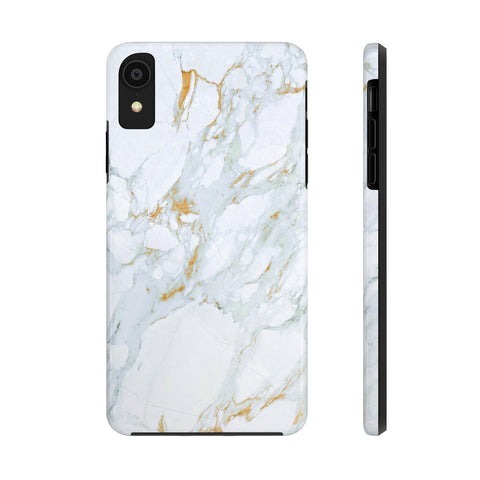iPhone 11 Case Mate Tough Phone Case, White Marble Phone Case - Love Family & Home