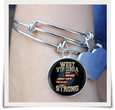 Image of West Virginia Strong Bangle - Love Family & Home
