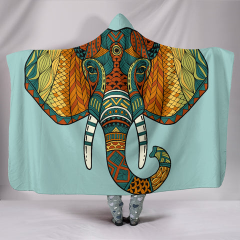Image of Mandala Elephant Head Hooded Blanket - Love Family & Home