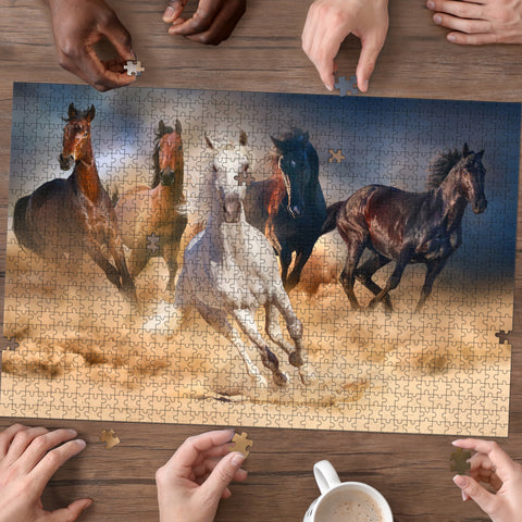 Image of Wild Horses Premium Puzzle - Love Family & Home
