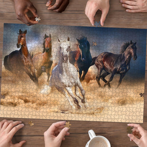 Wild Horses Premium Puzzle - Love Family & Home