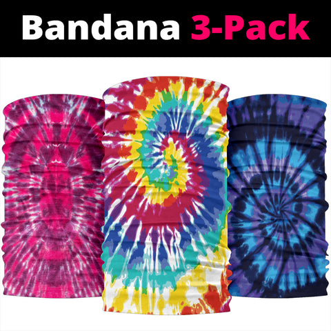 Image of Tie Dye Face Mask Neck Gaiters - 3 Pack - Love Family & Home