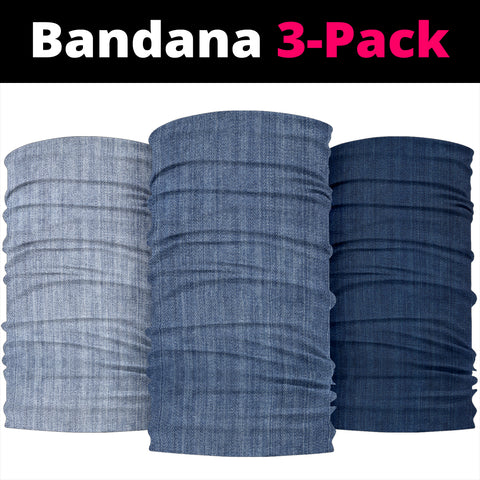 Image of Shades of Denim (Light, Mid, Dark) - Bandana 3 Pack - Love Family & Home