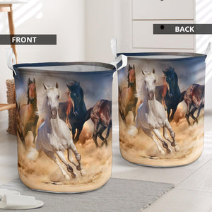 Wild Horses Laundry Basket