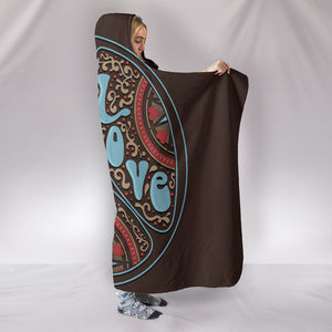 Peace Hippie Love Hooded Blanket - Love Family & Home