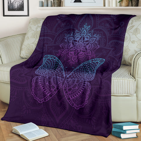 Image of Butterfly Mandala Mood Blanket - Love Family & Home
