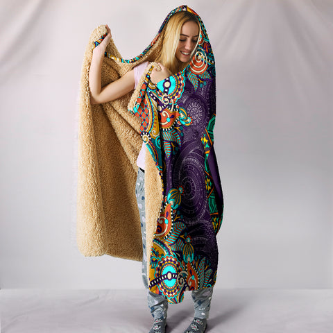 Image of Peace Fractal Mandala Hooded Blanket - Love Family & Home