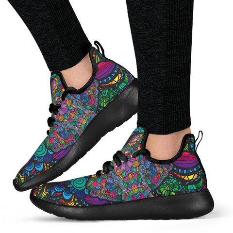 Image of Black Mesh Knit Sneakers - Love Family & Home