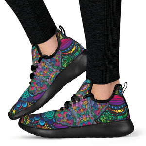 Black Mesh Knit Sneakers - Love Family & Home