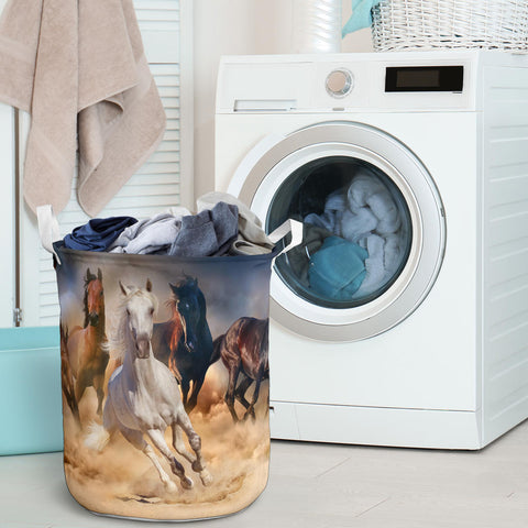 Image of Wild Horses Laundry Basket