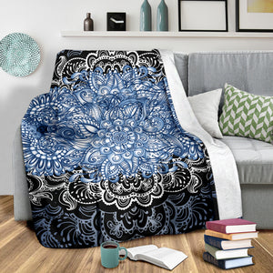 Blue Lotus Fractal Blanket - Love Family & Home