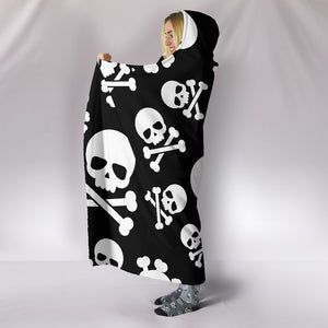 Skull Crossbones Hooded Blanket - Love Family & Home