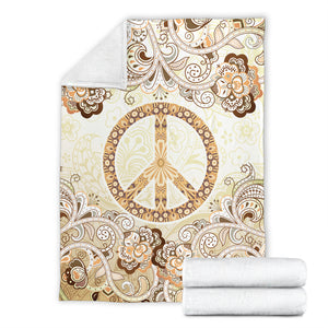 Hippie Floral Peace Blanket - Love Family & Home