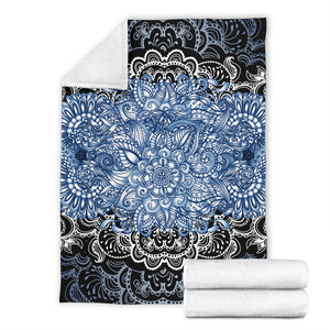 Blue Lotus Fractal Blanket - Love Family & Home