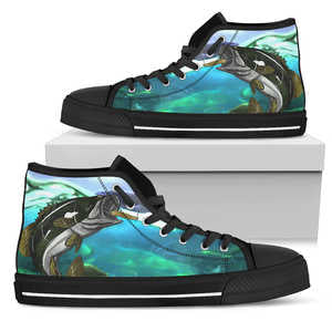 Canvas Bass Fish Shoes - Black - Love Family & Home