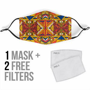 Ethnic Design Face Mask With Filters - Adult and Youth Sizes - Love Family & Home