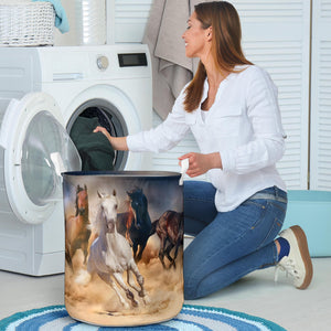 Wild Horses Laundry Basket