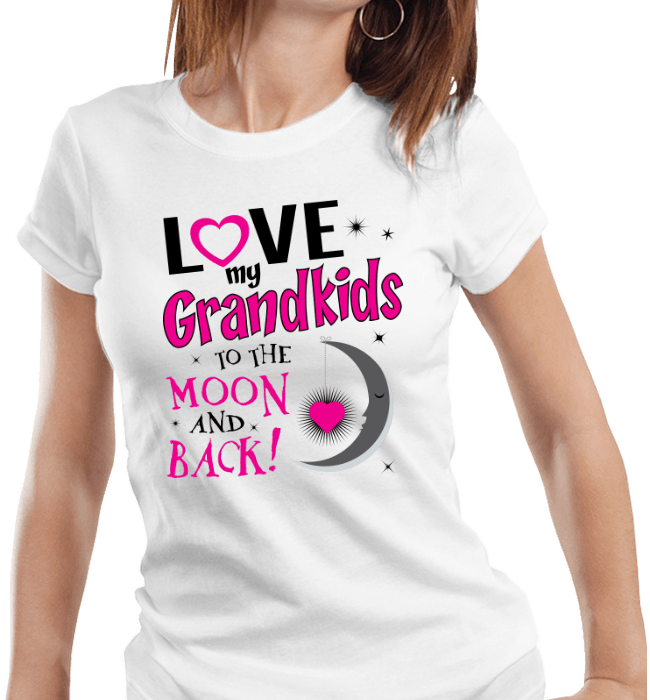 I Love My Grandkids To The Moon & Back! Apparel White Standard Fit