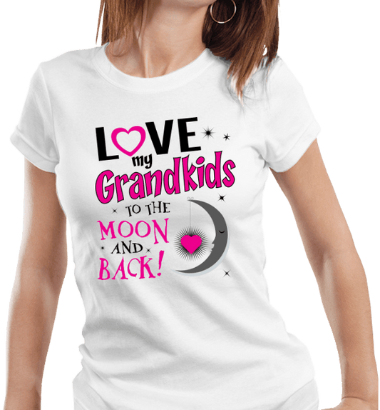 I Love My Grandkids To The Moon & Back! Apparel White Standard Fit