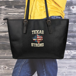 Texas Strong LG Leather Tote - Love Family & Home