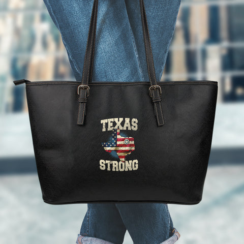 Image of Texas Strong LG Leather Tote - Love Family & Home