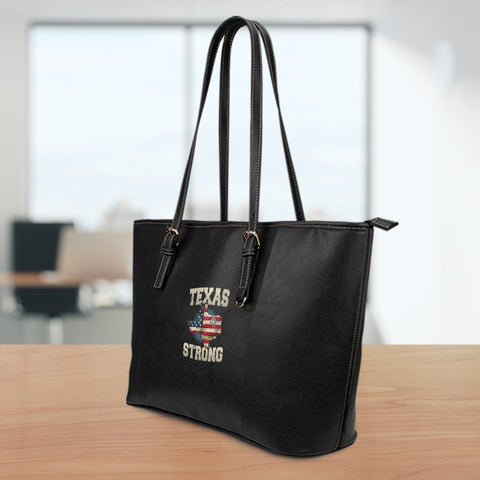 Image of Texas Strong LG Leather Tote - Love Family & Home