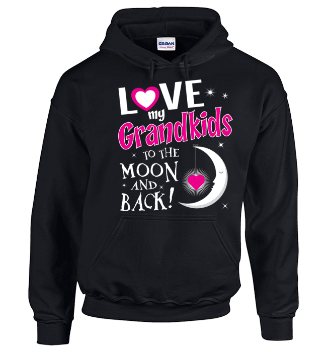 I Love My Grandkids To The Moon & Back! Apparel Black Hoodie