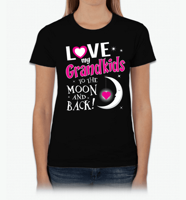 I Love My Grandkids To The Moon & Back! Apparel Black Standard Fit