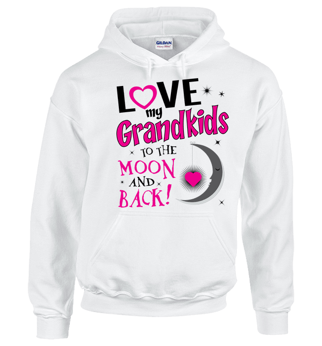 I Love My Grandkids To The Moon & Back! Apparel White Hoodie