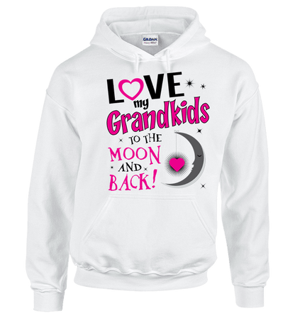 I Love My Grandkids To The Moon & Back! Apparel White Hoodie