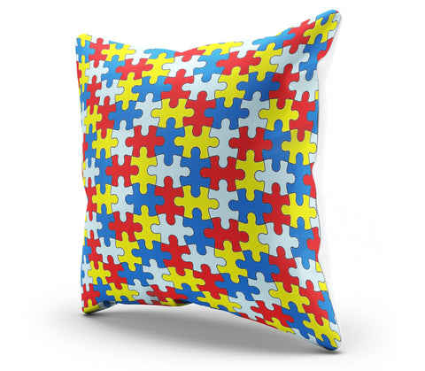 Image of Autism Awareness 18" Pillow Cover - Love Family & Home