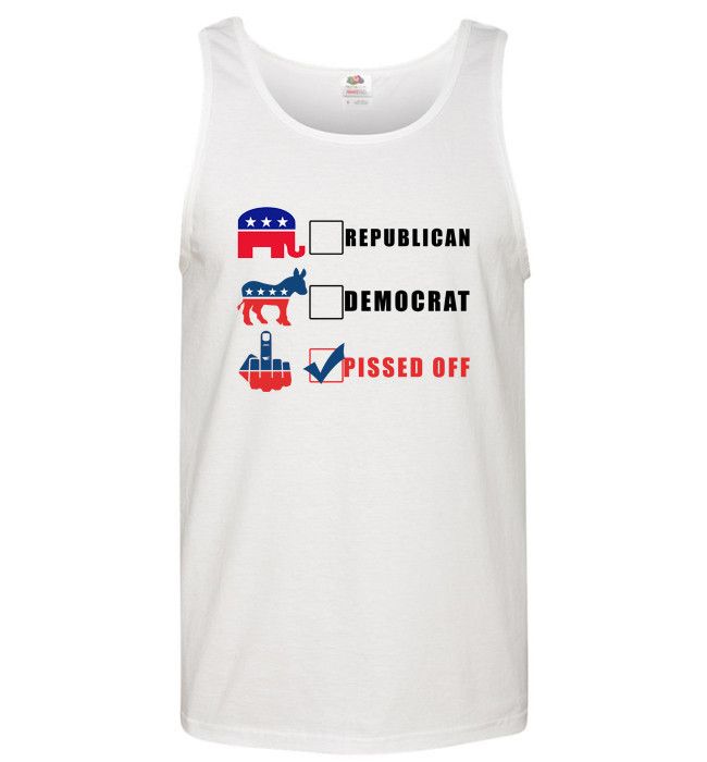 Pissed Off Political T-Shirt & Apparel With An Attitude Tank Top White