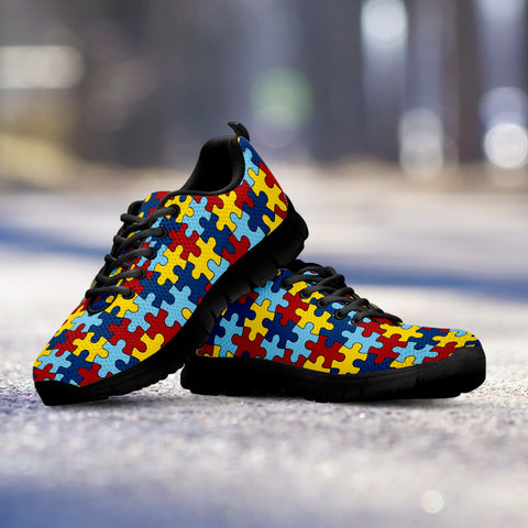 Image of Autism Awareness Sneakers Running Shoes For Ladies - Love Family & Home