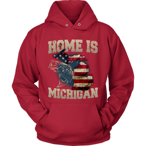 Home Is Michigan State Fishing Flag T-shirt & Apparel - Love Family & Home